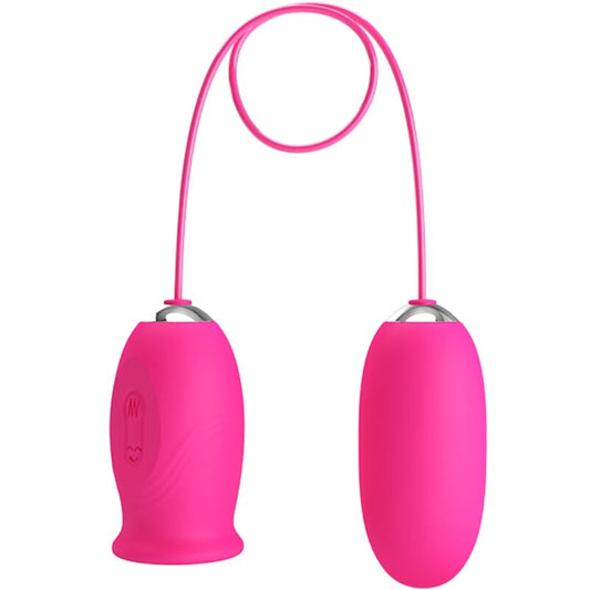 PRETTY LOVE - HUEVO VIBRADOR DAISY + LENGUA ESTIMULADORA DE CLÍTORIS ROSA