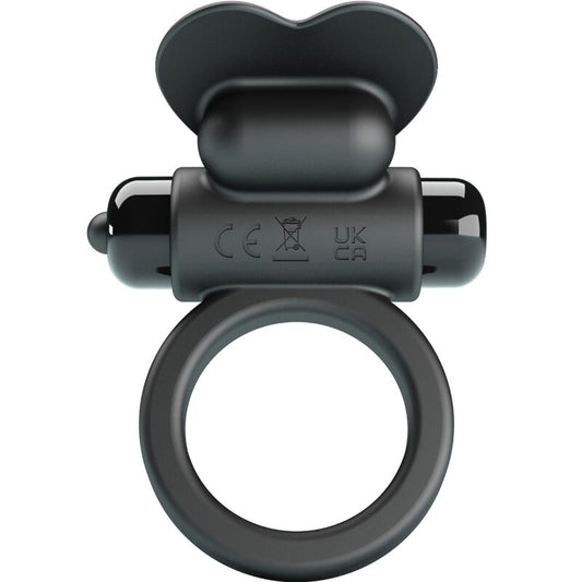 PRETTY LOVE - ANILLO VIBRADOR RABBIT DEBONAIRE 10 VIBRACIONES NEGRO