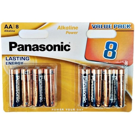 PANASONIC - PILA ALCALINA BRONCE AA LR6 BLÍSTER*8