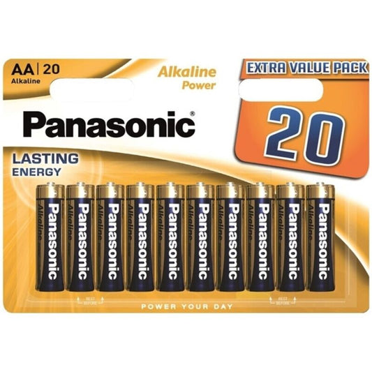 PANASONIC - PILA ALCALINA BRONCE AA LR6 BLÍSTER*20