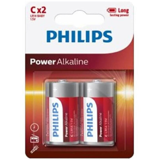 PHILIPS - PILA ALCALINA C LR14 BLÍSTER*2