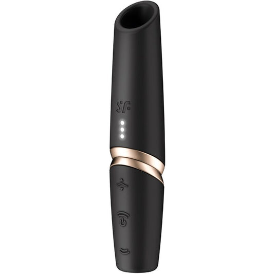 SATISFYER - STIMOLATORE CLITORIDEO PERFECT KISS WAVE NERO / ORO