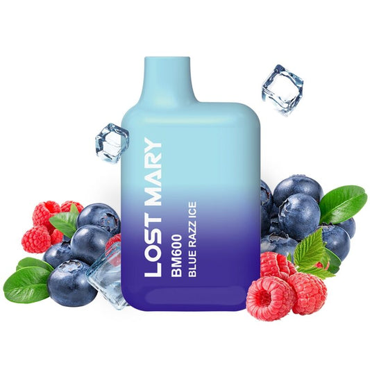 LOST MARY - VAPORIZZATORE MONOUSO NICOTINA BM600 2% BLUE RAZZ ICE