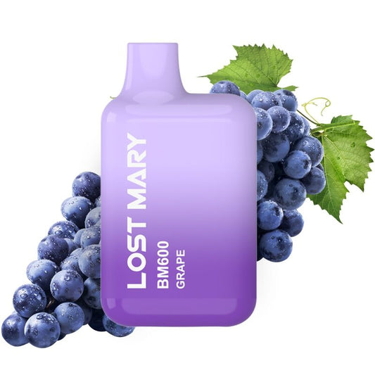 LOST MARY - VAPEADOR DESECHABLE DE NICOTINA BM600 2% SABOR UVA