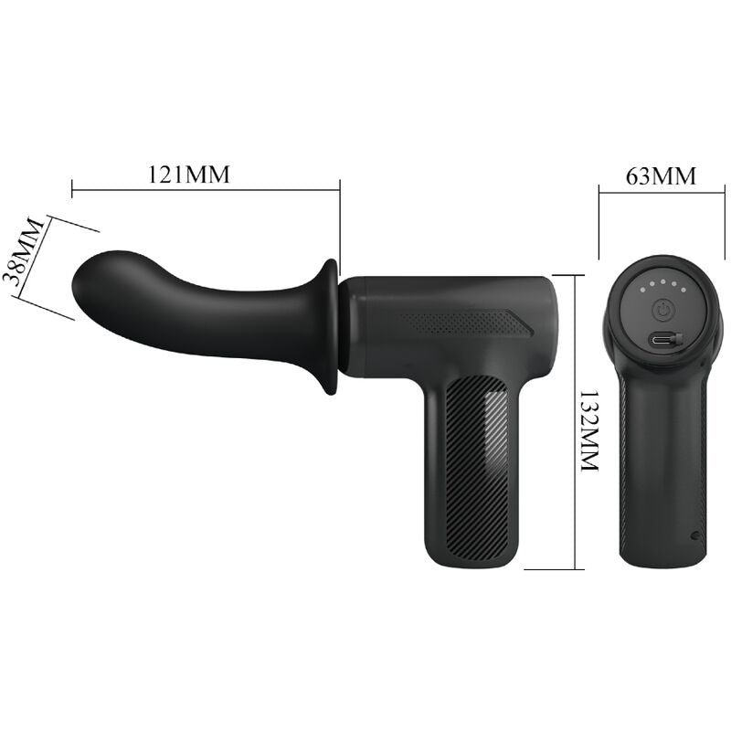 PRETTY LOVE - DJ DOCTOR MASSAGER 5 SETTINGS BLACK PRETTY LOVE C-TYPE