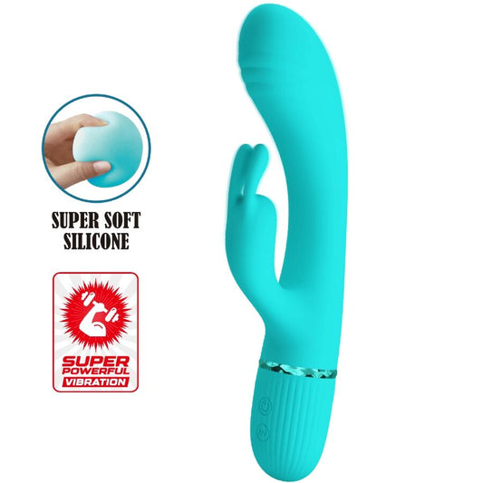 PRETTY LOVE - VIBRADOR RABBIT SCOCCO TURQUESA