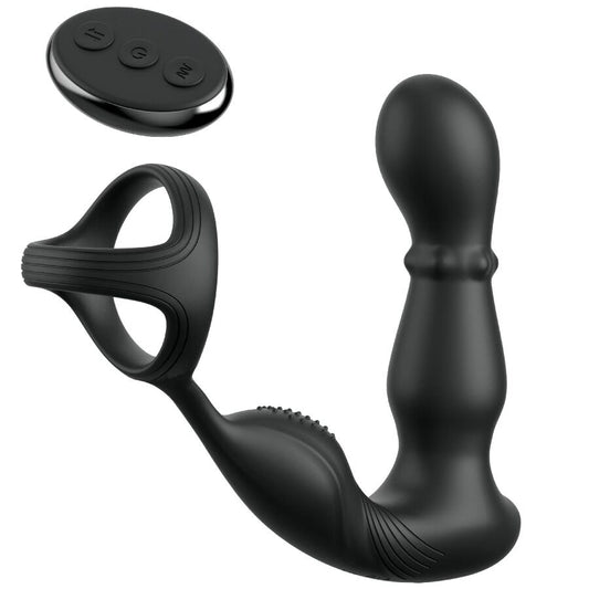 COLECCIÓN ÉLITE DE FANTASÍA ANAL - ANILLO ANAL VIBRADOR Y MASAJEADOR CON CONTROL REMOTO