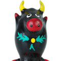 CONDOMERIE - PRESERVATIVOS NOVEDOSOS PINTADOS A MANO TORO NEGRO MODELO 1