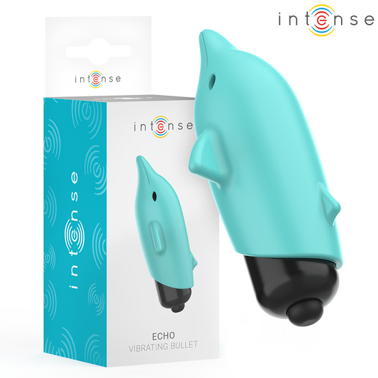 INTENSE - PROIETTILE VIBRANTE ECHO BLU DELFINO 8 X 4,7 CM