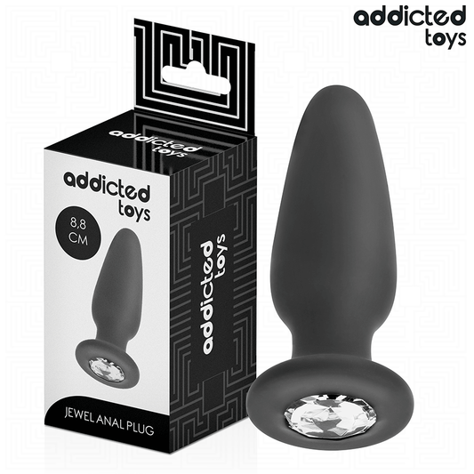 ADDICTED TOYS - PLUG ANALE CON GIOIELLO IN SILICONE TAGLIA S 8,8 CM