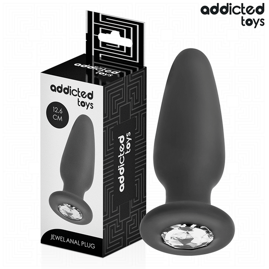 ADDICTED TOYS - DILDO ANALE IN SILICONE CON GIOIELLO TAGLIA L 12.6 CM