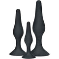 TOYJOY - ANAL PLAY CURVY COMPANIONS TAPONES ANALES 3 PIEZAS NEGRO