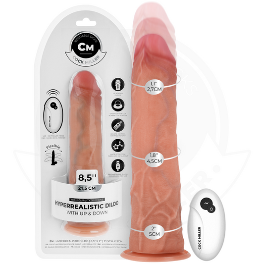 DILDO IPERREALISTICO CON VENTOSA E SPINTA A DISTANZA COCK MILLER 21,5 CM