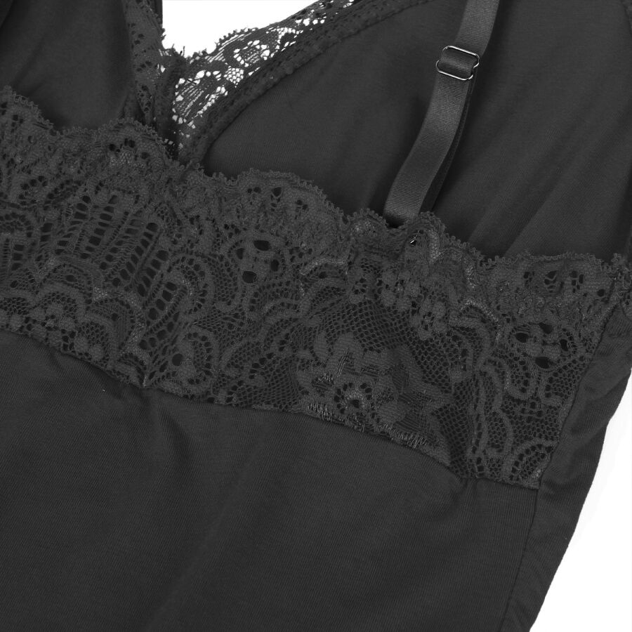 SUBBLIME - BLACK FLORAL LACE DETAIL TEDDY L/XL SUBBLIME BODIES