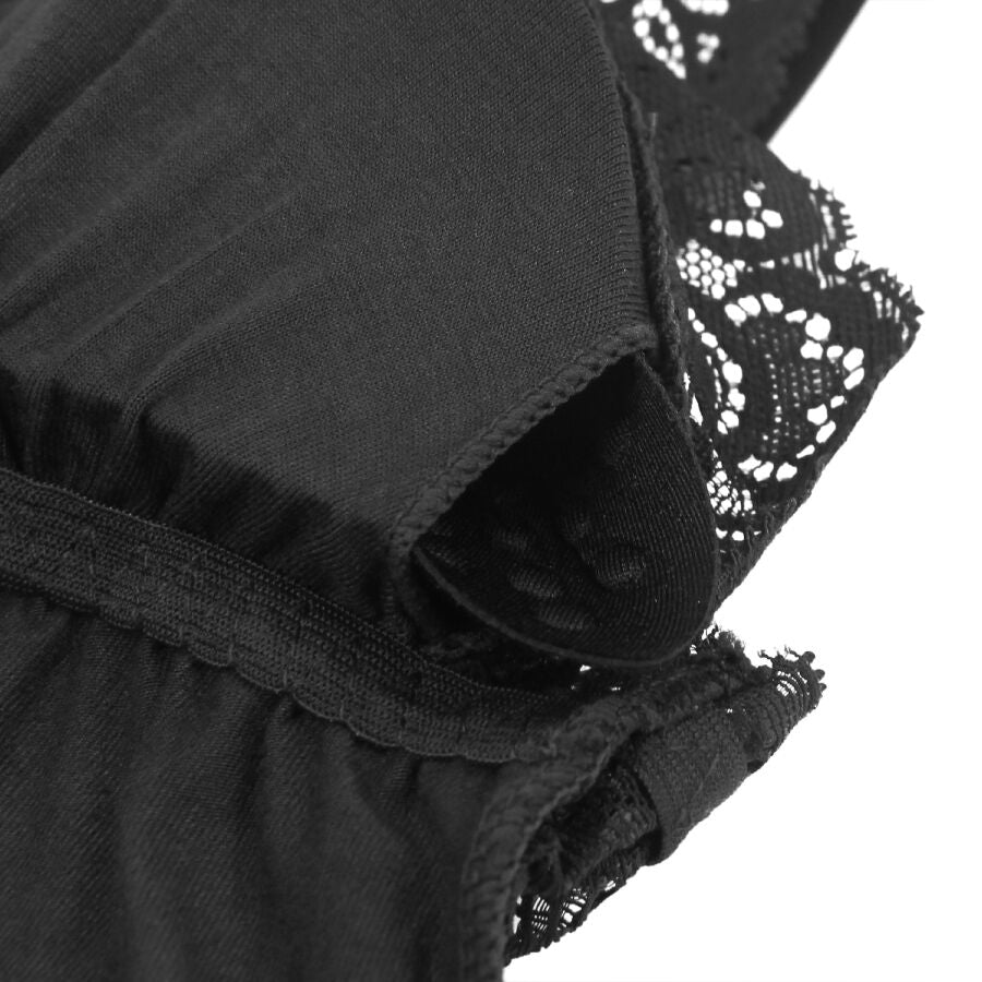 SUBBLIME - BLACK FLORAL LACE DETAIL TEDDY L/XL SUBBLIME BODIES