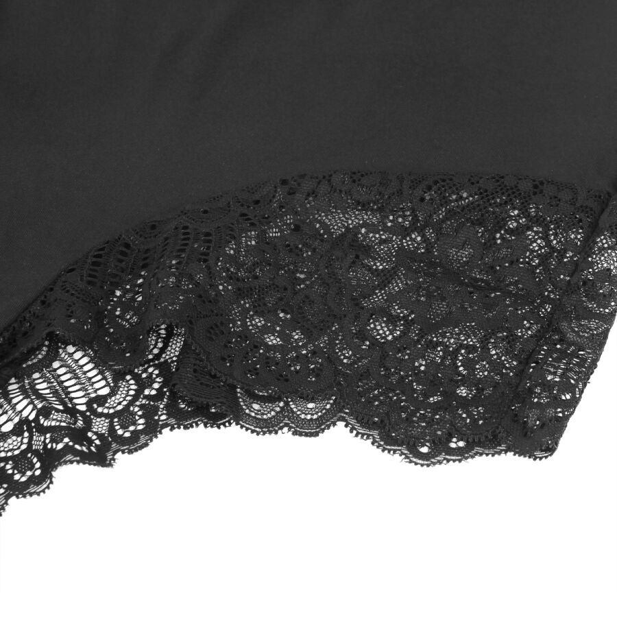 SUBBLIME - BLACK FLORAL LACE DETAIL TEDDY L/XL SUBBLIME BODIES