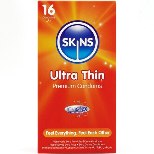 SKINS - PRESERVATIVOS PREMIUM ULTRAFINOS PACK 16