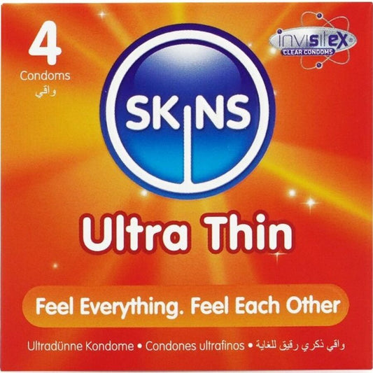 SKINS - PRESERVATIVOS PREMIUM ULTRAFINOS PACK 4