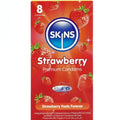 SKINS - PRESERVATIVOS PREMIUM SABOR FRESA PAQUETE DE 8
