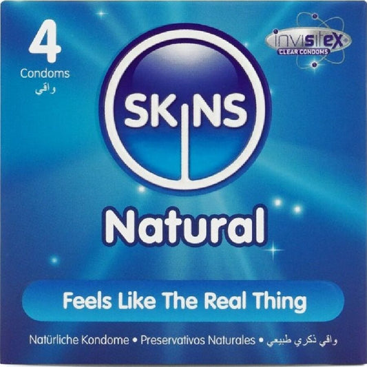 SKINS - CONDONES NATURALES PREMIUM PACK 4