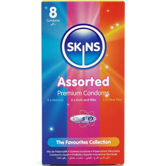 SKINS - PACK DE CONDONES SURTIDOS PREMIUM 8