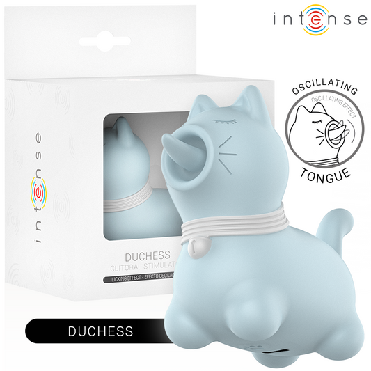 INTENSO - ESTIMULADOR DUCHESS CON LENGUA GIRATORIA 360º AZUL