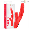 INTENSO - VIBRADOR MULTIFUNCIONAL KAROL EMPUJE Y ESTIMULACIÓN Y ONDAS ESTIMULANTES ROJO