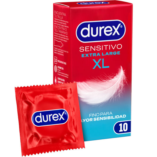DUREX - PRESERVATIVOS SENSITIVE XL EXTRA GRANDES 10 UNIDADES