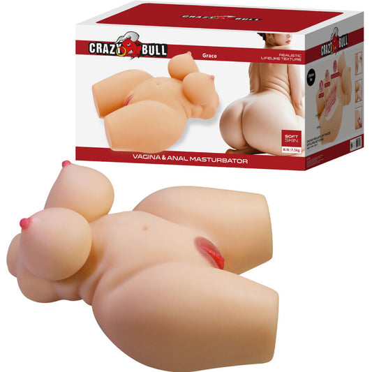 CRAZY BULL - GRACE TORSO FEMMINILE REALISTICO VAGINA E ANALE 7.5 KG