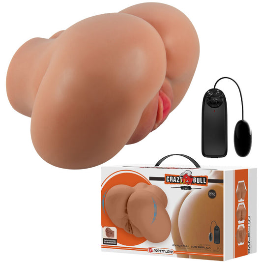 CRAZY BULL - VIBRADOR LUNA CON VAGINA Y ANO REALISTAS CONTROL REMOTO