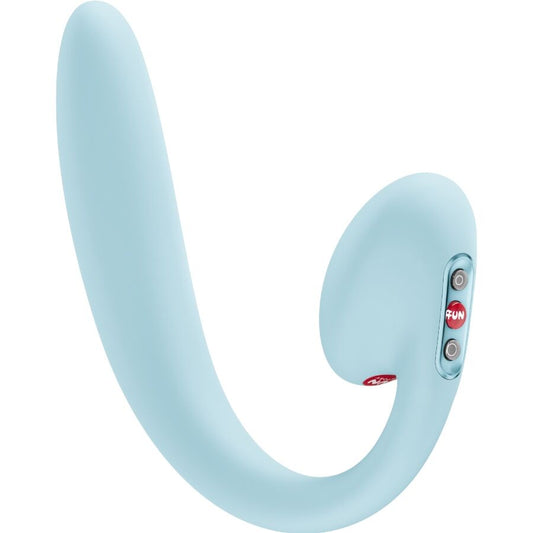 FUN FACTORY - VIBRADOR DOBLE DE AIRE PULSANTE CRESCENDO INSERTABLE AZUL HIELO