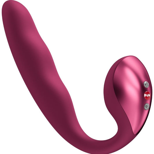 FUN FACTORY - VIBRADOR DE DOBLE PULSO DE AIRE INSERTABLE ALLEGRO ROJO VINO