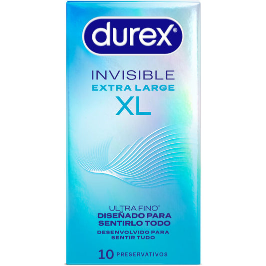 Durex Invisible XL 10 Ultra Fino 57mm – Máxima Sensación y Comodidad