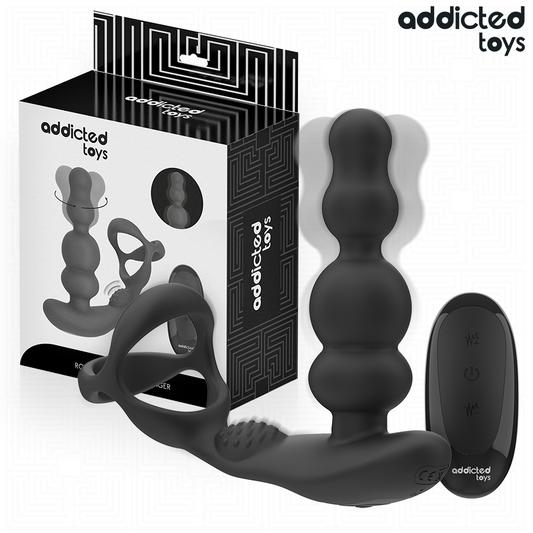 ADDICTED TOYS - MASAJADOR DE PRÓSTATA GIRATORIO CON CONTROL REMOTO