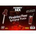 DIABLO GOLOSO - 50 PIRULETAS DE PENE SABOR RON COLA 10% ALCOHOL