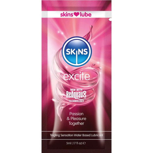 SKINS - LUBRIFICANTE A BASE D'ACQUA MONODOSE EXCITE 5 ML