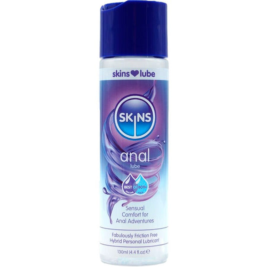 SKINS - LUBRICANTE HÍBRIDO ANAL A BASE DE AGUA Y SILICONA 130 ML