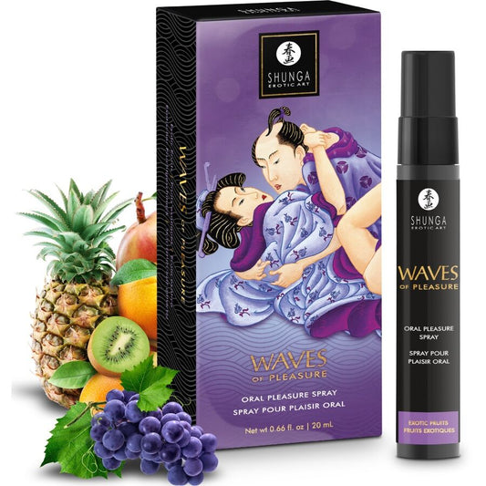 SHUNGA - WAVES PLACER SPRAY ORAL FRUTAS EXÓTICAS SEDUCTORAS 20 ML