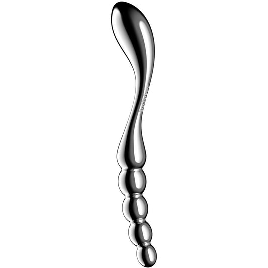 SATISFYER - DILDO DOBLE DE ACERO INOXIDABLE STAR FORCE 1