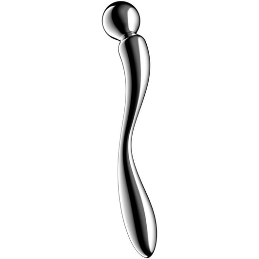 SATISFYER - DILDO DOBLE DE ACERO INOXIDABLE STAR FORCE 2
