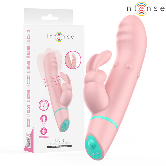 INTENSO - ESTIMULADOR Y VIBRADOR RODANTE DE CONEJO DE ALVIN + OSCILANTE
