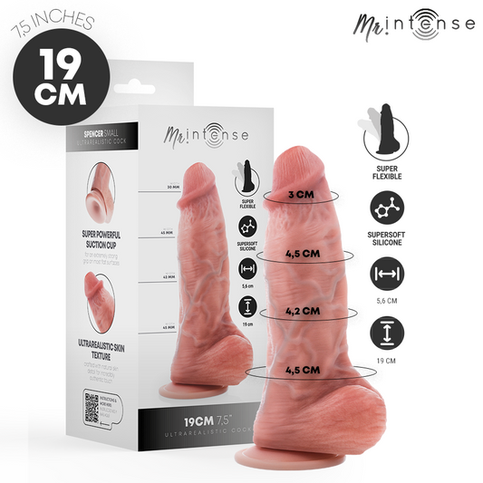 MR INTENSE - DILDO IN SILICONE SPENCER PICCOLO 19 CM - Ø - 4.5 CM