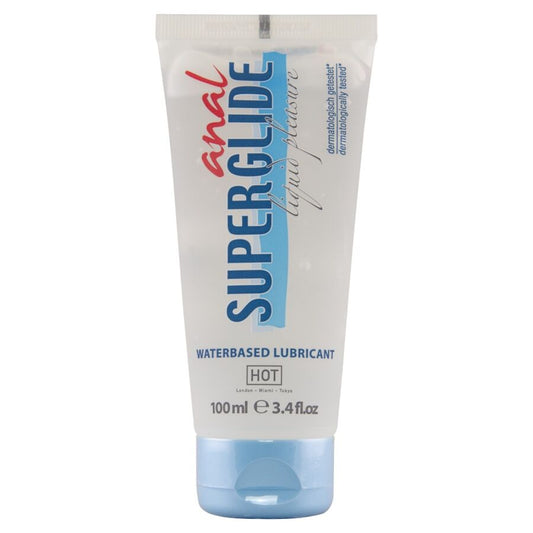 HOT - LUBRIFICANTE ANAL SUPERGLIDE PIACERE LIQUIDO A BASE D'ACQUA 100 ML