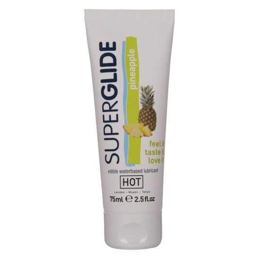 HOT - SUPERGLIDE LUBRIFICANTE EDIBILE A BASE D'ACQUA ANANAS 75 ML