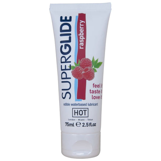 HOT - LUBRIFICANTE ALIMENTARE SUPERGLIDE ALL'ACQUA LAMPONE 75 ML