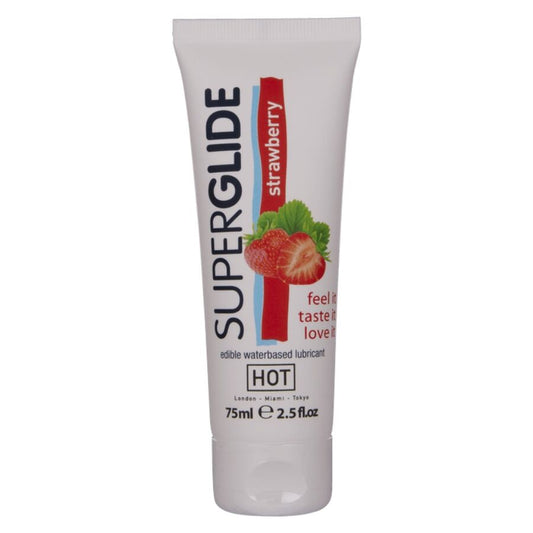 CALDO - LUBRIFICANTE COMMEDIBILE SUPERGLIDE ALLA FRAGOLA A BASE D'ACQUA 75 ML