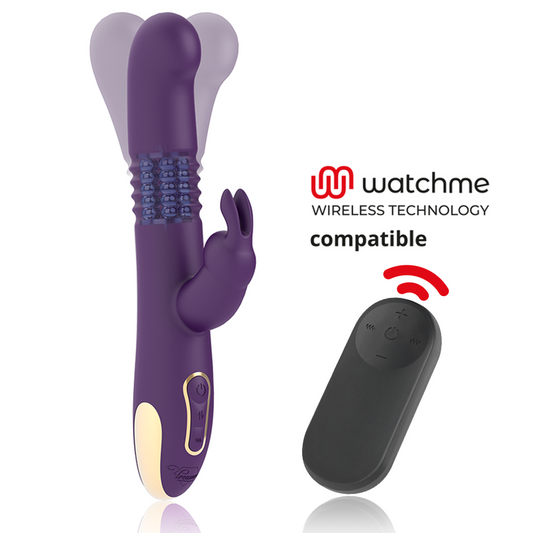 TREASURE - CONIGLIO BASTIAN ROTATORE E VIBRATORE SU E GIÙ + TELECOMANDO WATCHME
