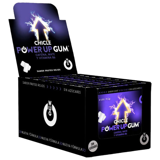 WUG Power Up Energy Focus Gum Display 12 x 8 Units