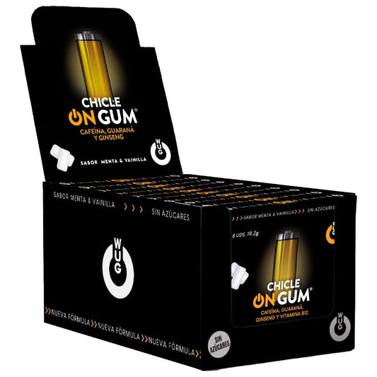 WUG On Caffeine Ginseng Guarana Gum Display 12 x 8 Units