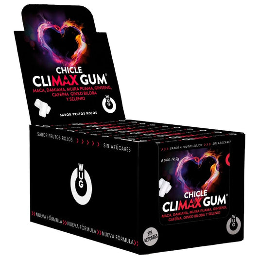 WUG Sex Sense Climax Chicles Íntimos Display 12 x 8 Unidades
